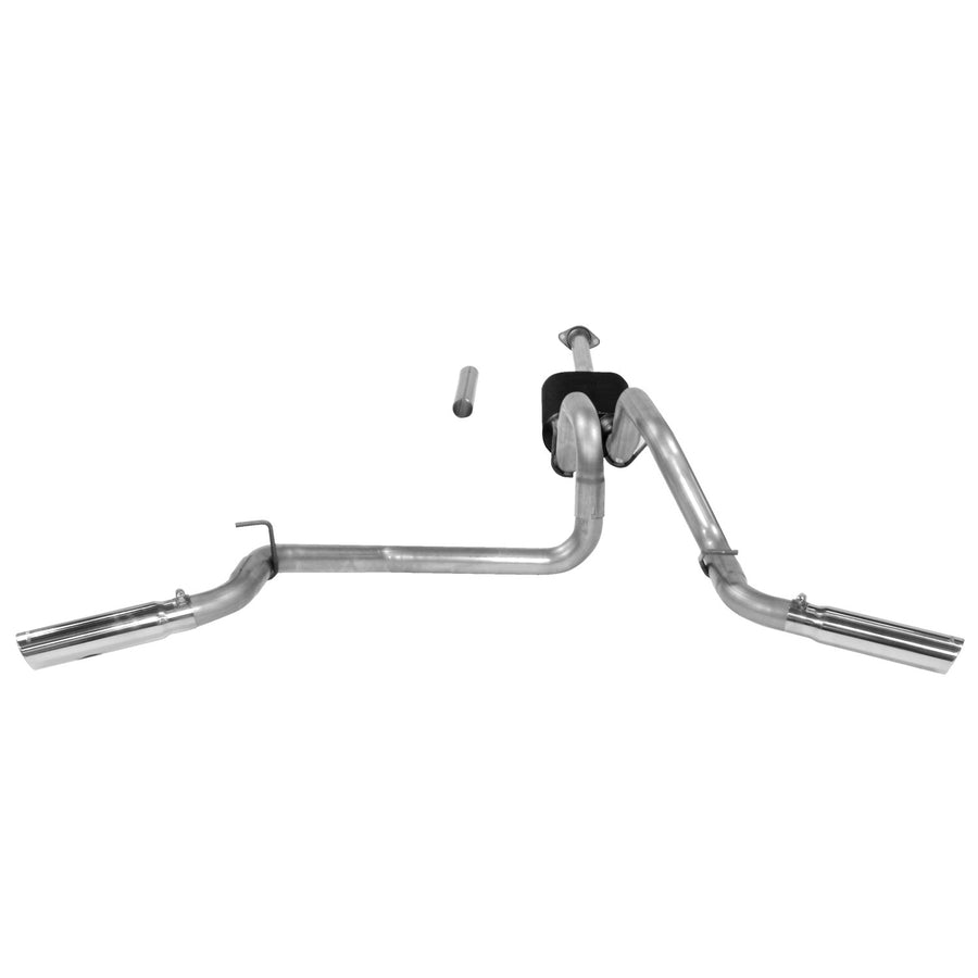 American Thunder Flowmaster 817432 Cat-Back Exhaust Kit Dual 2.5 Inch 409 Stainless Steel 3 Inch Polished 304 Stainless Steel Tip Side Exit Compatible with 2005-2012 Toyota Tacoma 4.0L