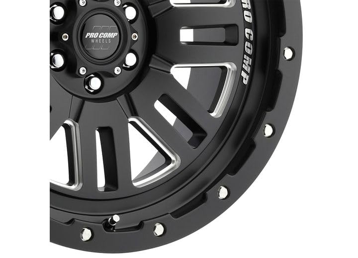 5161-298350 ProComp Alloys Black Wheel with Alloy Steel (20 x 9. inches /6 x 5 inches, 0 mm Offset)