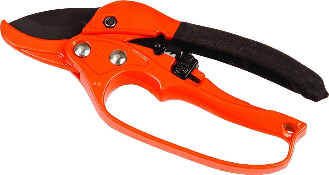 MUDDY Compact Ratchet Shears Durable Lightweight Ergonomic Portable Versatile Outdoor Pruning Shears with Secure Locking Mechanism 8" Hardened Steel Blades & Comfortable Hand Grip
