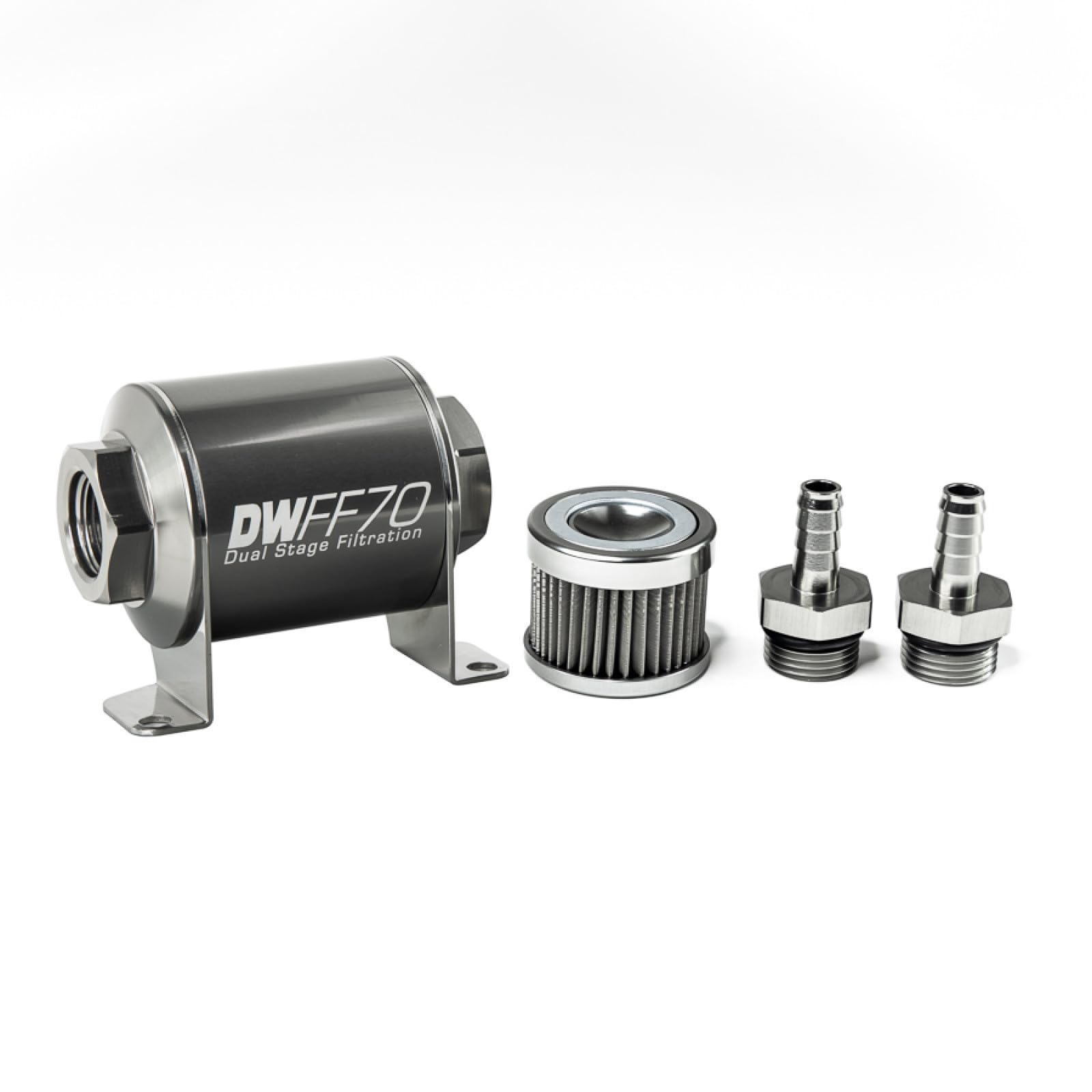 in-line DeatschWerks Fuel Filter and housing kit (8-03-070-040K-38)
