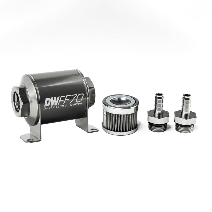 in-line DeatschWerks Fuel Filter and housing kit (8-03-070-040K-38)