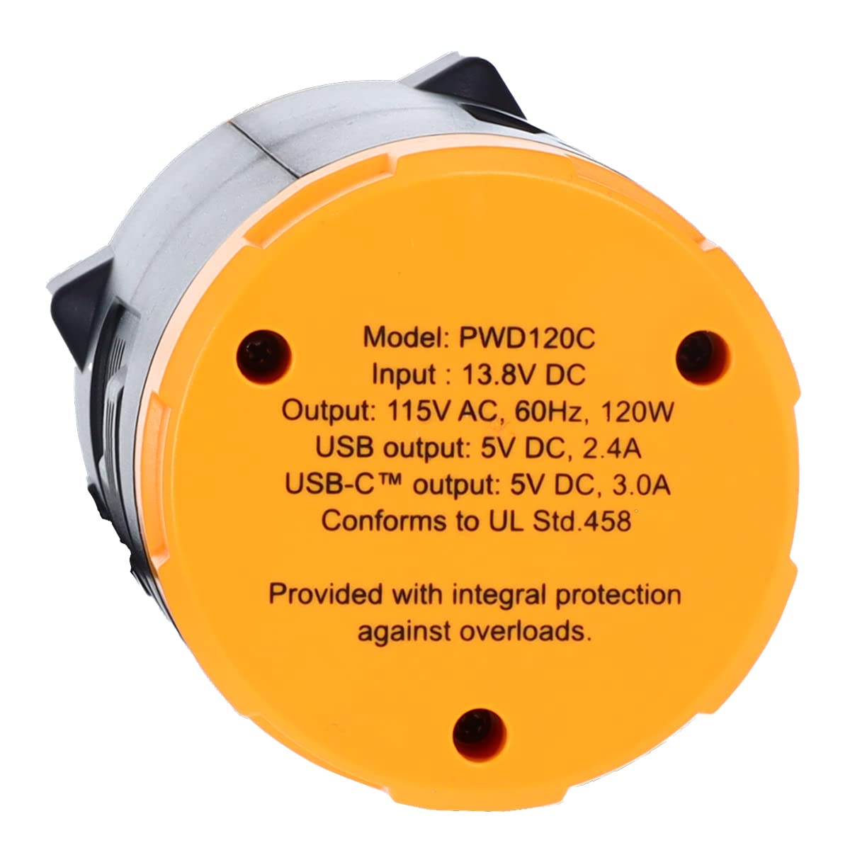 PowerDrive 120 Watt PWD120C Inverter for Cup Holders 12-Volt DC to 110v AC with Outlet and 2 Ports