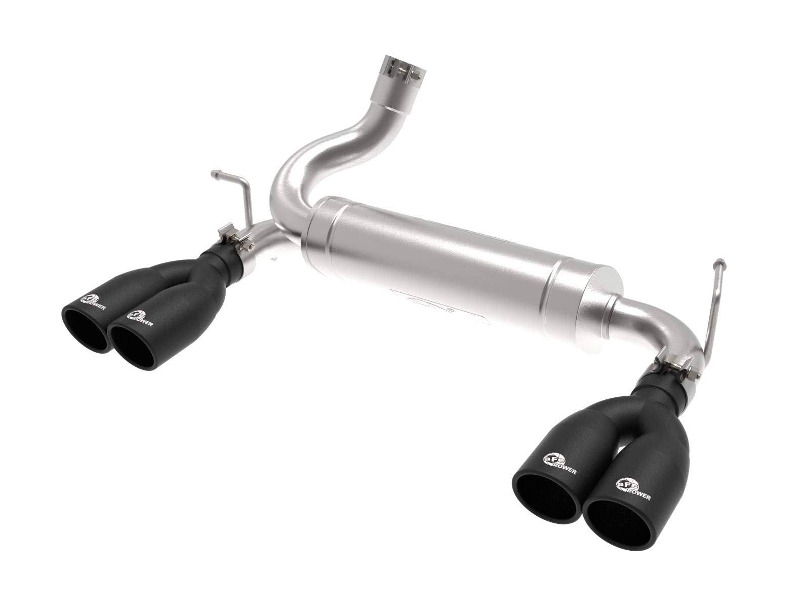 Vulcan Series aFe Power 49-38086-B 2-1/2 IN 304 Stainless Steel Axle-Back Exhaust System Black