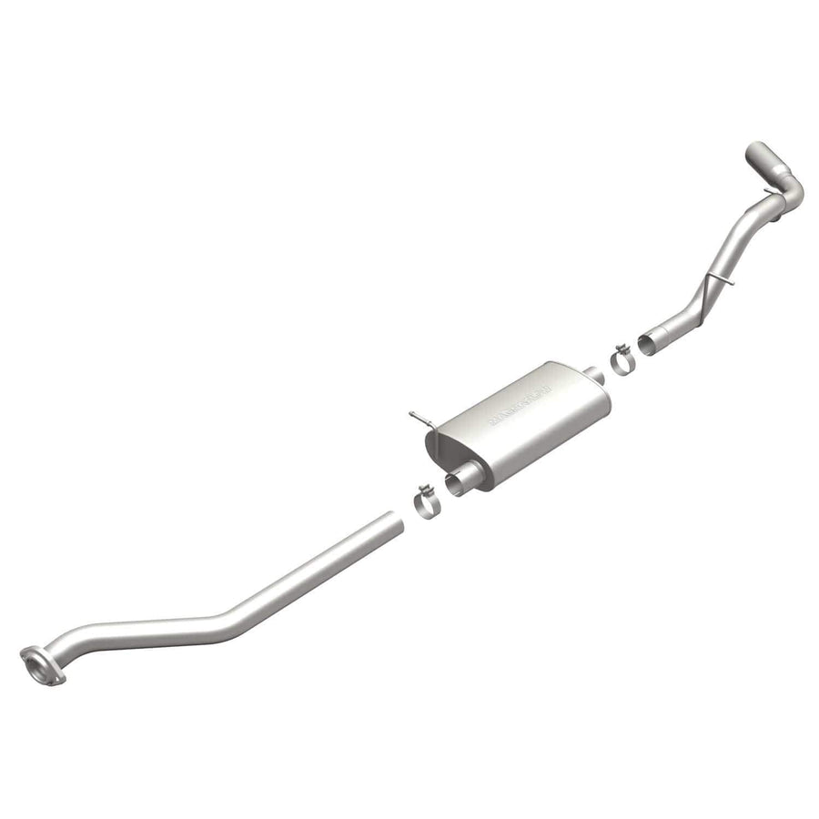 Cat-Back MagnaFlow Performance Exhaust System 15618 - Street Series, 3in Main Piping, Single Passenger Side Rear Exit, Polished Finish 4in Exhaust Tip - Silverado 1500/Sierra 1500 Exhaust Kit