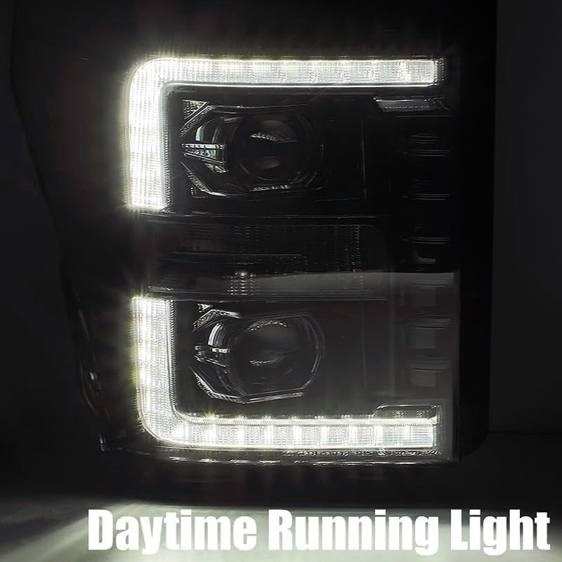 880146 AlphaRex USA LUXX 20 Series LED Projector Headlights fits Ford F-250 Super Duty,Clear