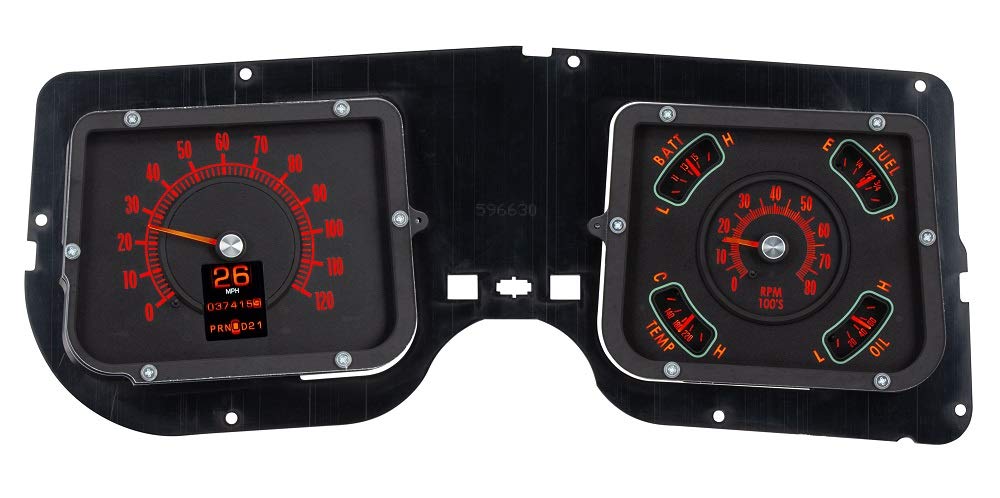 Dakota Digital Retrotech Gauge RTX-68C-CVL-X Instrument System Compatible with 1968 Chevy Chevelle/El Camino