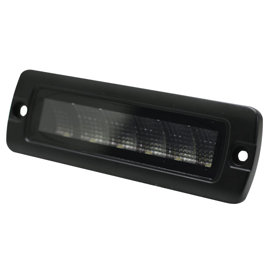 Race Sport Lighting 30-Watt Off-Road Light Fit 7in Roadrunner Compliant IP67 Flush Mount 3,000lm Aux Flood Light RS7TEMPFM-F