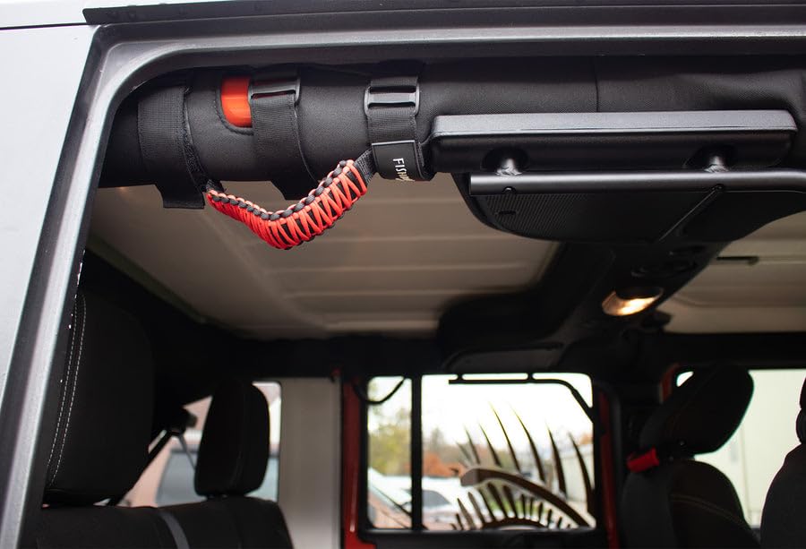 Fishbone Offroad FB55280: Red Grab Handles Paracord