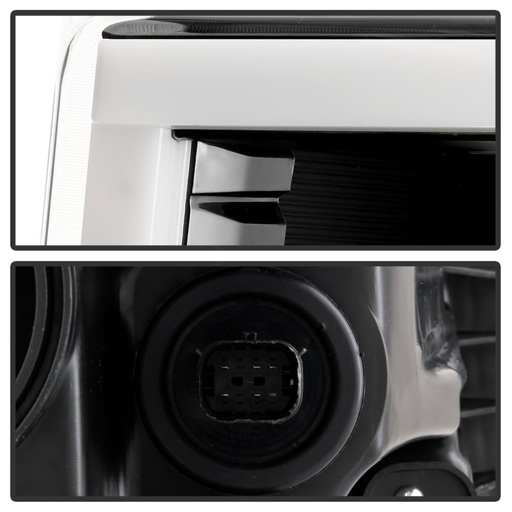 Chevy Silverado 1500 Spyder (POE) 19-22 Halogen w/LED DRL Headlight - Lo Beam Included - H11 Hi Beam Included- 9005 - OE Black