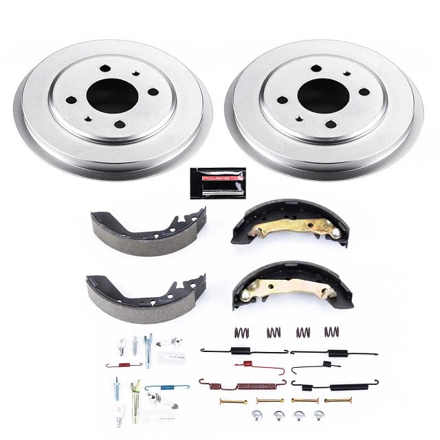 Power Stop KOE15362DK Rear Replacement Brake Kit-OE Brake Drums & Ceramic Brake Pads For Hyundai Accent 2003 [Vehicle Specific]
