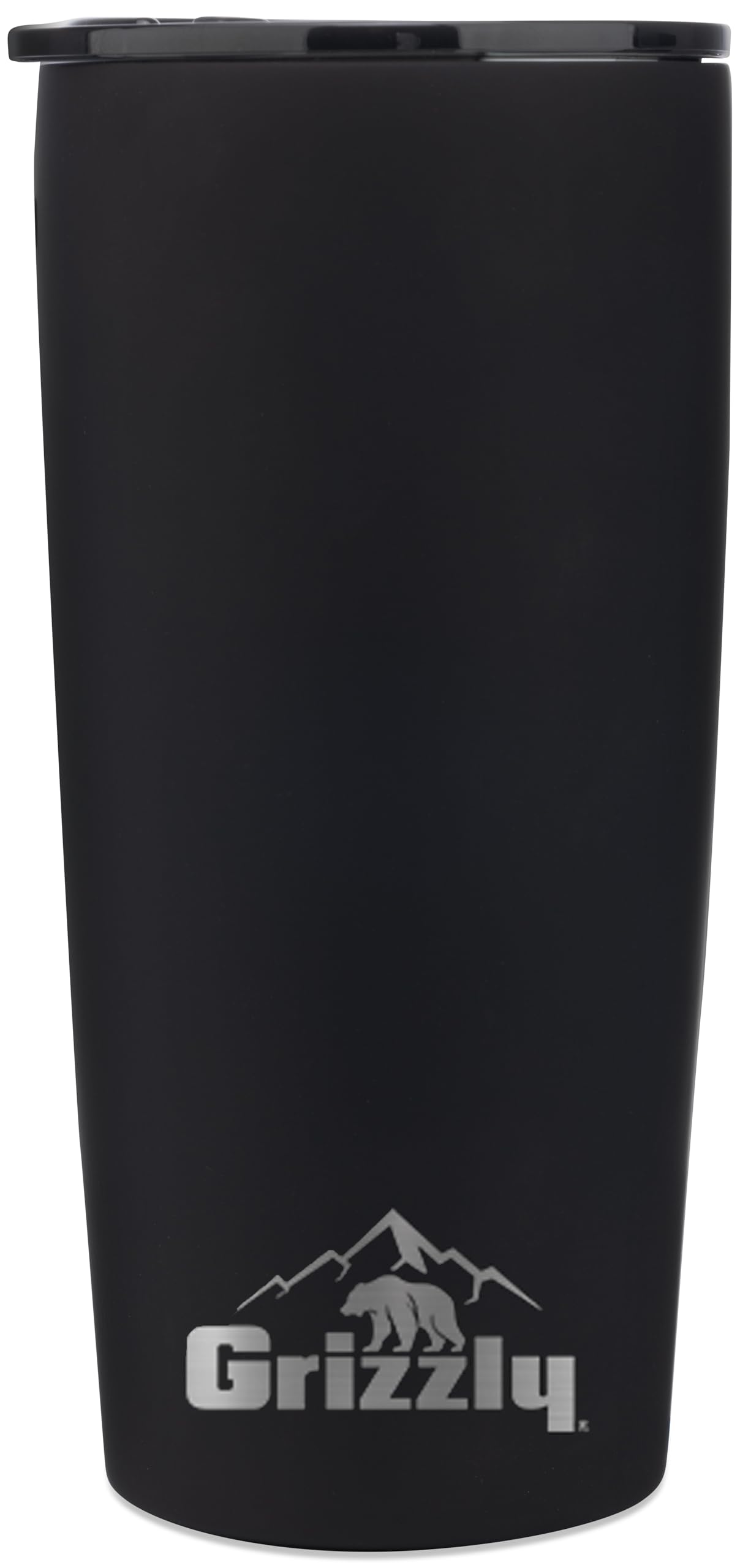 20 oz Grizzly Grip Cup with Mag Lid | Vacuum Insulated | For Coffee Car Travel Beach Camping Hiking Hunting Fishing | Blackout