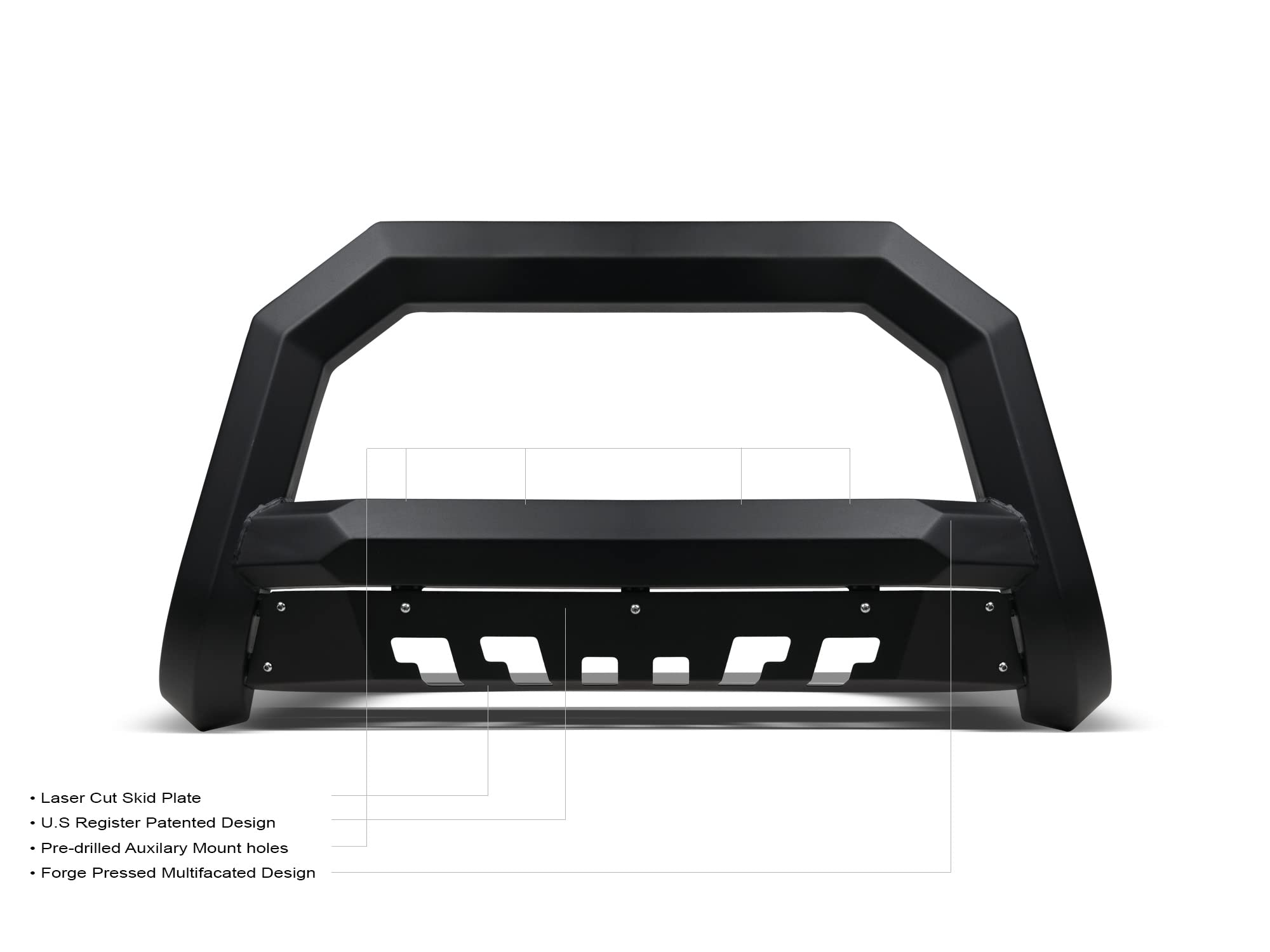 Rayden Series Armordillo 8712481 Bull Bar - Matte Black Fits 2007-2021 Toyota Tundra / 2008-2021 Sequoia