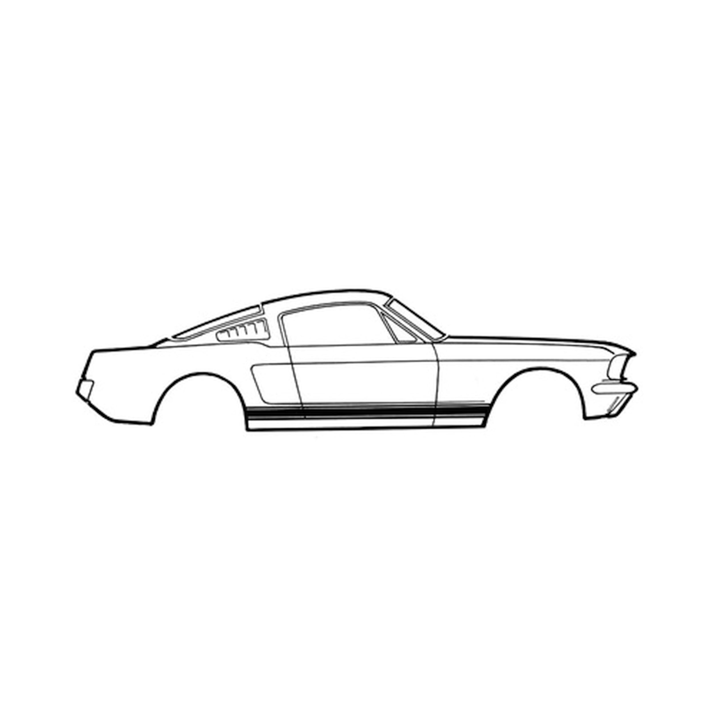 C5ZZ-6520000-B Scott Drake 1965-1966 GT Stripe Kit White
