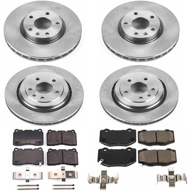 Power Stop KOE6529 Autospecialty Front and Rear Replacement Brake Kit-OE Brake Rotors & Ceramic Brake Pads For Chevrolet Corvette 2014-2016 [Model Specific]
