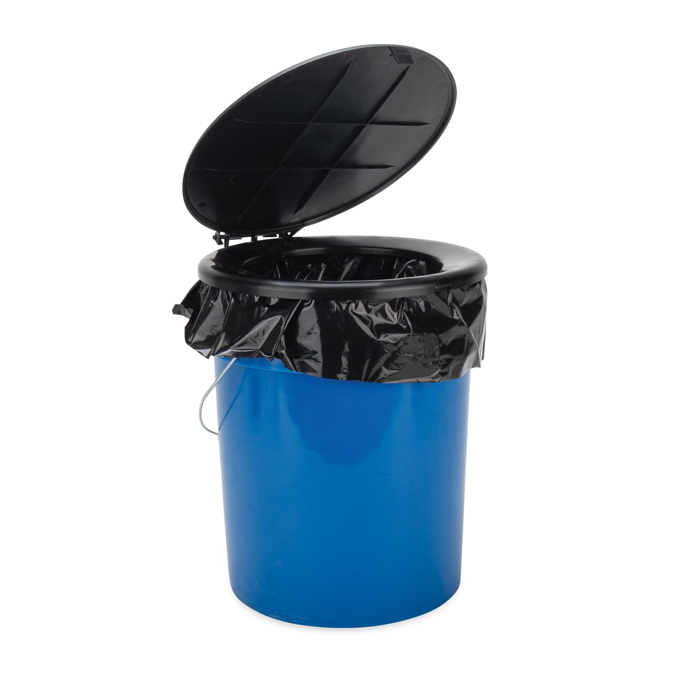Portable Toilet Camco Bucket with Seat & Lid – 5-Gallon Camping Toilet with Bag Liners & Carry Handle – Lightweight, Easy to Clean, Durable – Ideal for Outdoor, RV, Hunting & Emergency Use (41549)