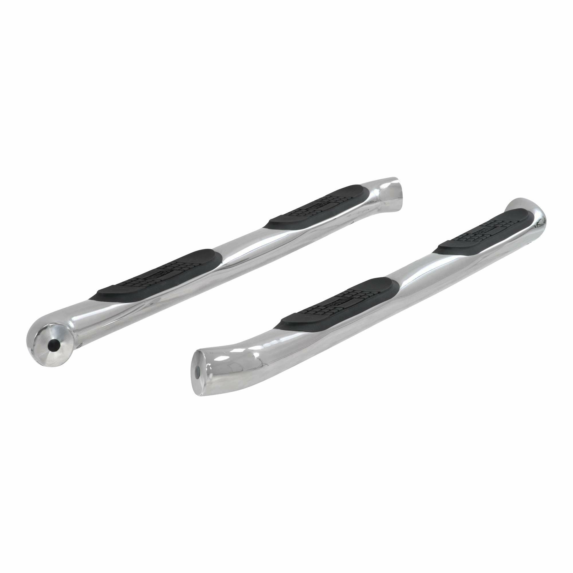 3-Inch Round Polished Stainless Steel ARIES Nerf Bars, No-Drill, Fits Select Toyota Highlander