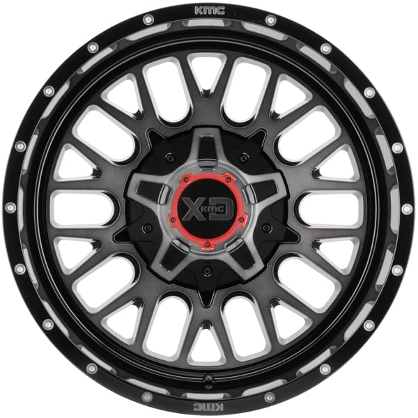 XD842 SNARE Black Wheel BY KMC WHEELS XD SERIES (20 x 9. inches /8 x 124 mm, 0 mm Offset)