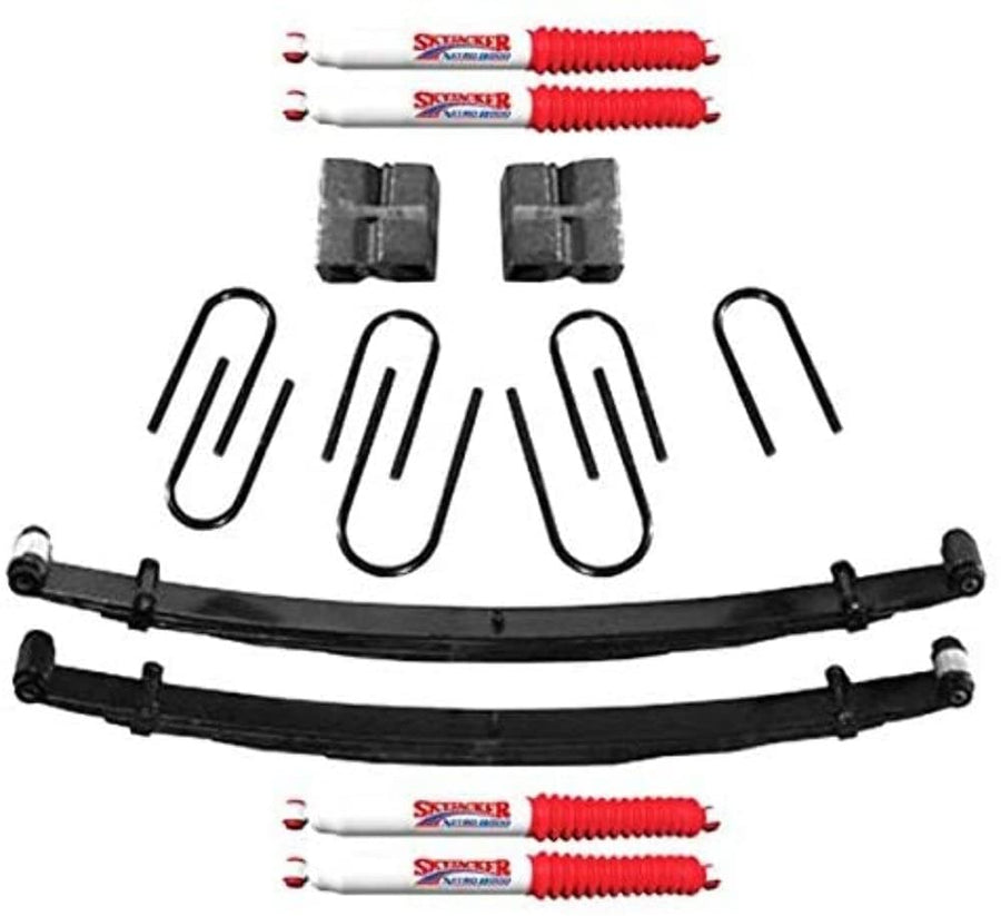 Skyjacker Suspension Lift Kit D600CDK-N w/Shock Nitro Shocks 6 in. Front/4.5 in. Rear Lift Incl. Front Leaf Springs Front/Rear U Bolt Kits Front Bushing Kit Rear Block Suspension Lift Kit w/Shock