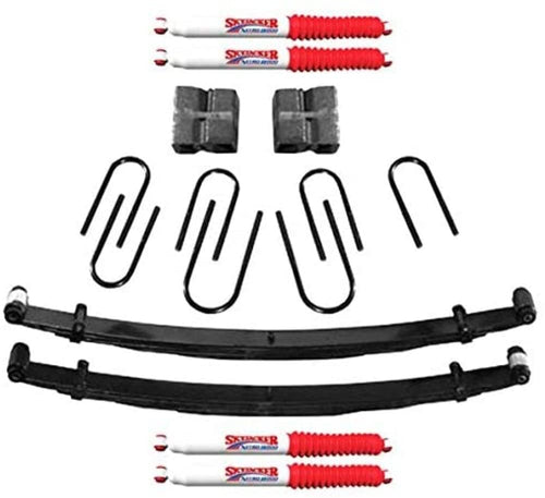 Skyjacker Suspension Lift Kit D600CDK-N w/Shock Nitro Shocks 6 in. Front/4.5 in. Rear Lift Incl. Front Leaf Springs Front/Rear U Bolt Kits Front Bushing Kit Rear Block Suspension Lift Kit w/Shock