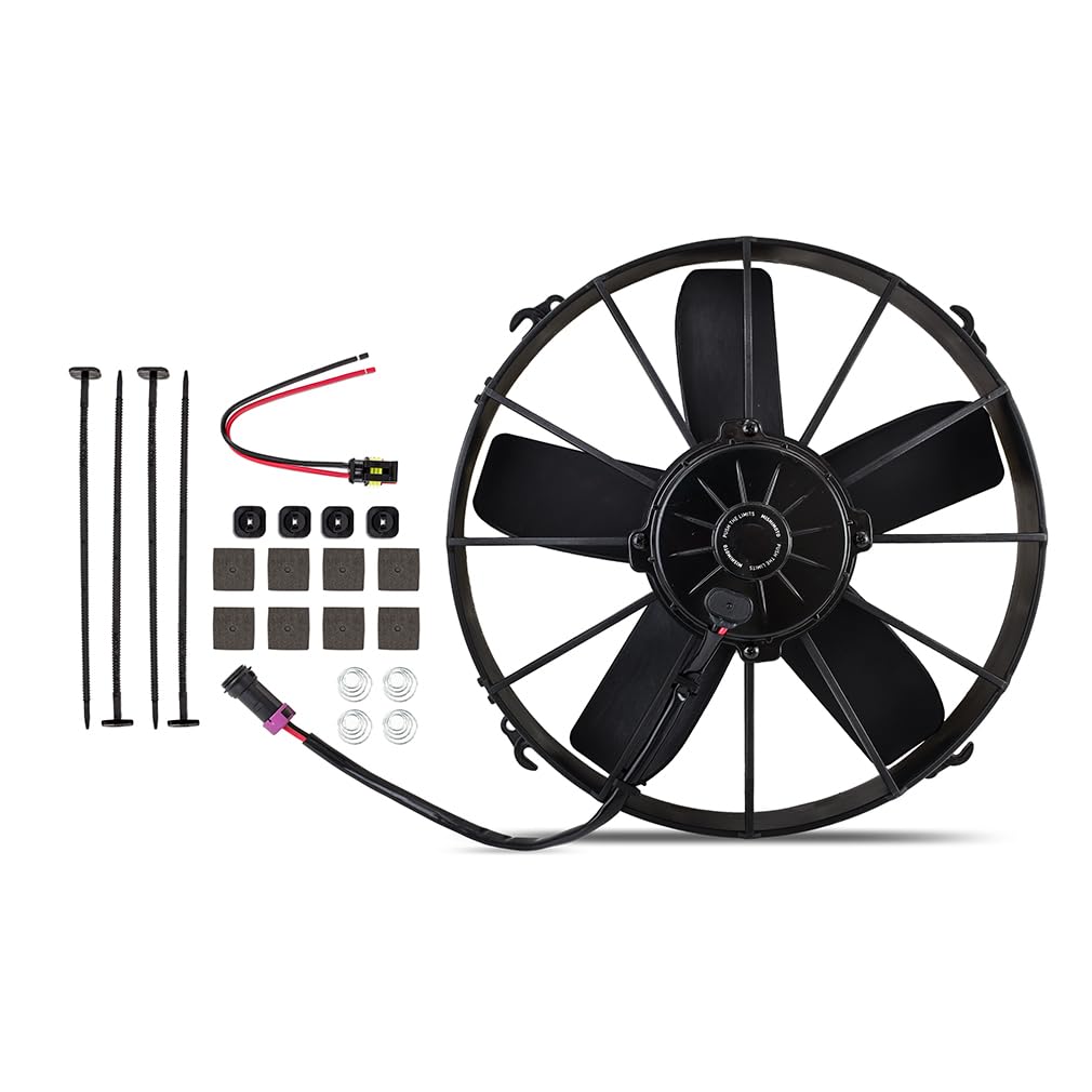 Mishimoto Race Line MMFAN-12HD High-Flow Radiator Fan, 12" Universal Fit, 12 Volts, Black