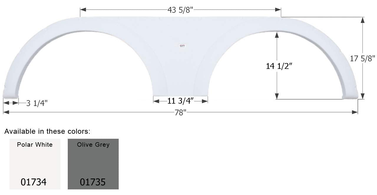 Fender Skirt ICON, Tandem, Keystone, FS1734, Olive Grey