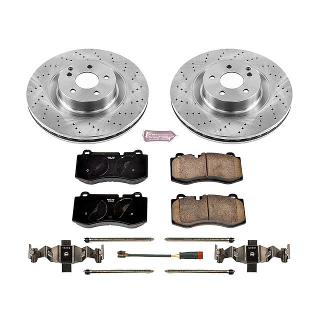 Power Stop Autospecialty KOE6755 Front Replacement Brake Kit-OE Brake Rotors & Ceramic Brake Pads For CL550, CL600, S350, S400, S550, S600, SL550 [Model Specific]
