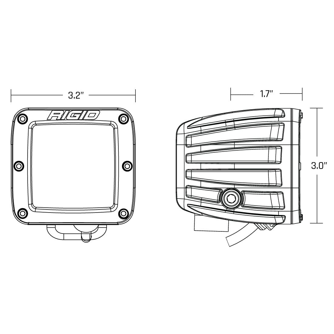 D-Series RIGID 504816 PRO SAE Fog Selective Yellow/Pair
