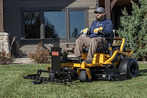 48" Agri-Fab 45-0629 Zero Turn Riding Lawn Mower Front Mount Dethatcher Attachment; 24 Durable Spring Tines, Penetrates and Turns Up Dried Grass, Weeds