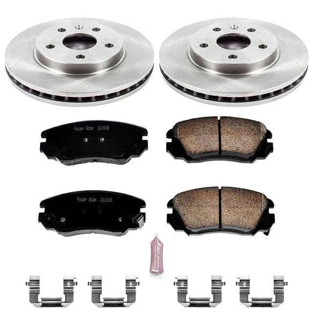 Power Stop KOE5522 Front Replacement Brake Kit-OE Brake Rotors & Ceramic Brake Pads For Buick LaCrosse, Buick Regal, Chevrolet Malibu, Chevrolet Malibu Limi, Saab 9-5 [Model Specific]