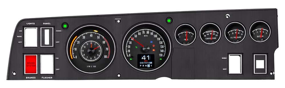 Dakota Digital Retrotech Gauge Instrument System RTX-68D-CHG-X Compatible with 1968-70 Charger, Super Bee, 1969-70 Coronet R/T and 1970 Plymouth GTX and Road Runner