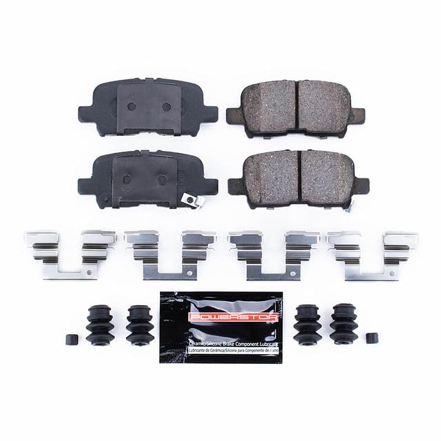 Power Stop Z23-865 Z23 Evolution Sport Carbon Fiber Infused Ceramic Brake Pads with Hardware For Acura MDX 2001-2006, Honda Odyssey 2002-2004, Honda Pilot 2003-2008 [Model Specific]