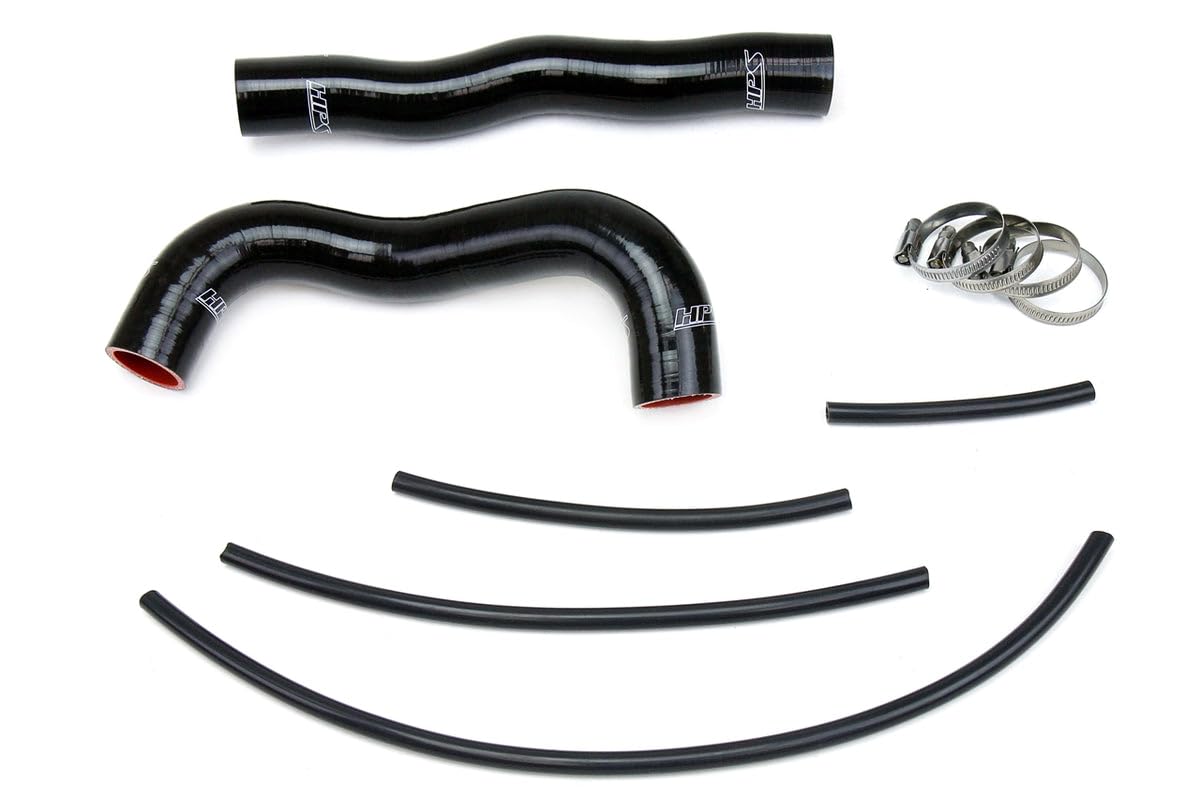 Black HPS 57-1324R-BLK Silicone Radiator Coolant Hose Kit