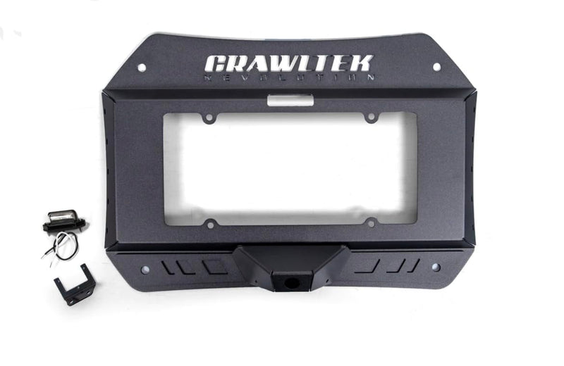 CrawlTek License Plate/Tailgate Plate Relocation Compatible with 2018-2023 Jeep Wrangler JL