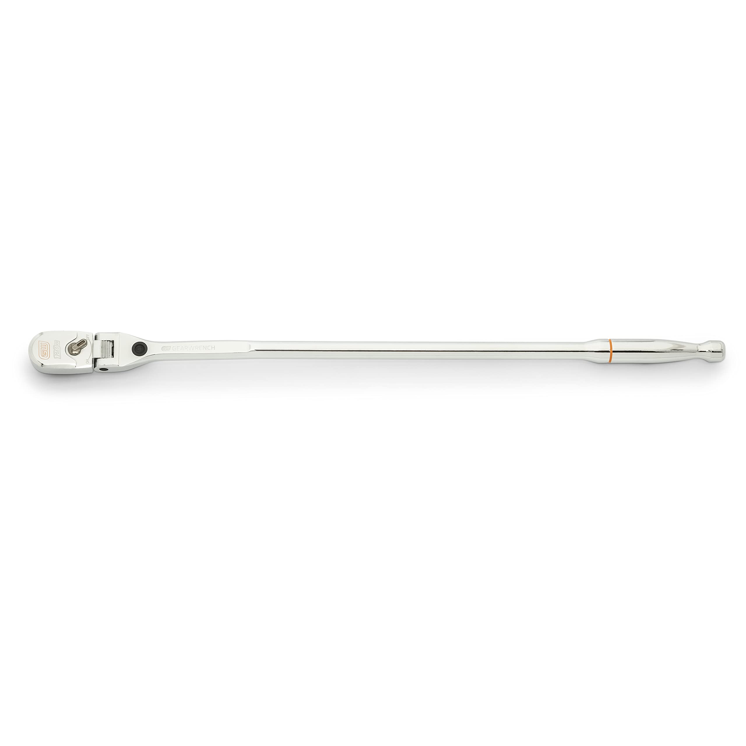 120XP GEARWRENCH 1/2" Drive Locking Flex Head Ratchet with Full Polish Grip - 25" Length - 81376