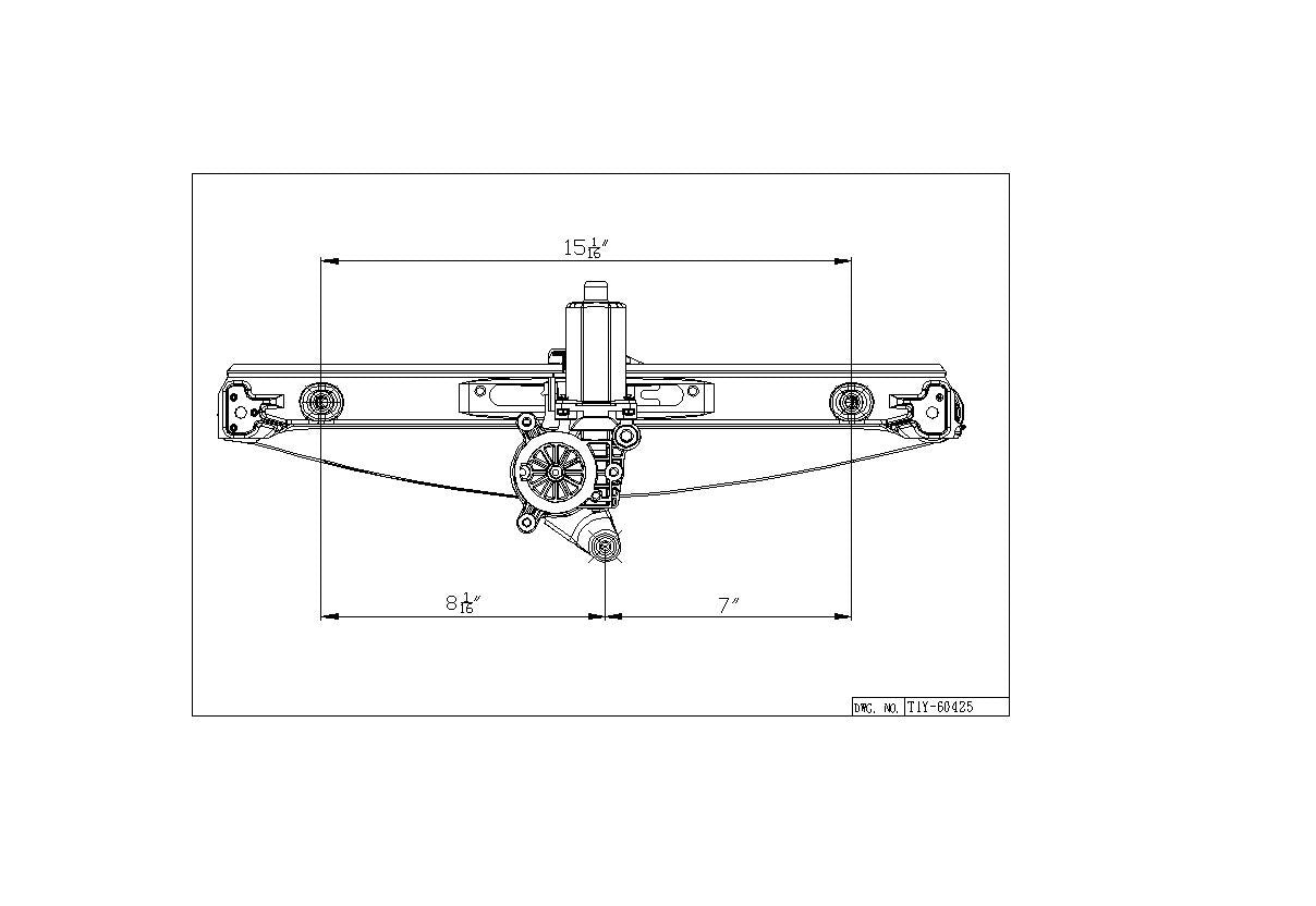 BMW 320i Rear Left TYC 660386 Replacement Window Regulator