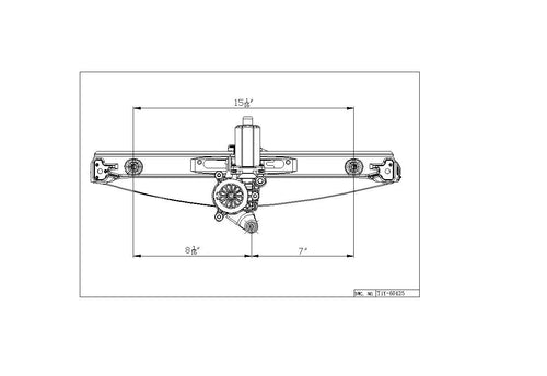 BMW 320i Rear Left TYC 660386 Replacement Window Regulator