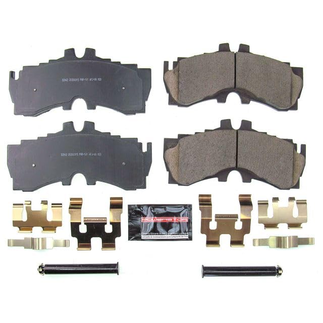 Power Stop Z23-2062 Z23 Evolution Sport Carbon Fiber Infused Ceramic Brake Pads with Hardware For Lexus LC500, Lexus LC500h, Lexus LS500, Lexus LS [Model Specific]