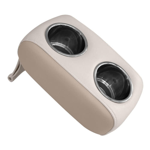 Wise Pontoon 3059-1884 Double Drink Holder with Stainless Steel Cup Holders, Platinum / Mocha Java