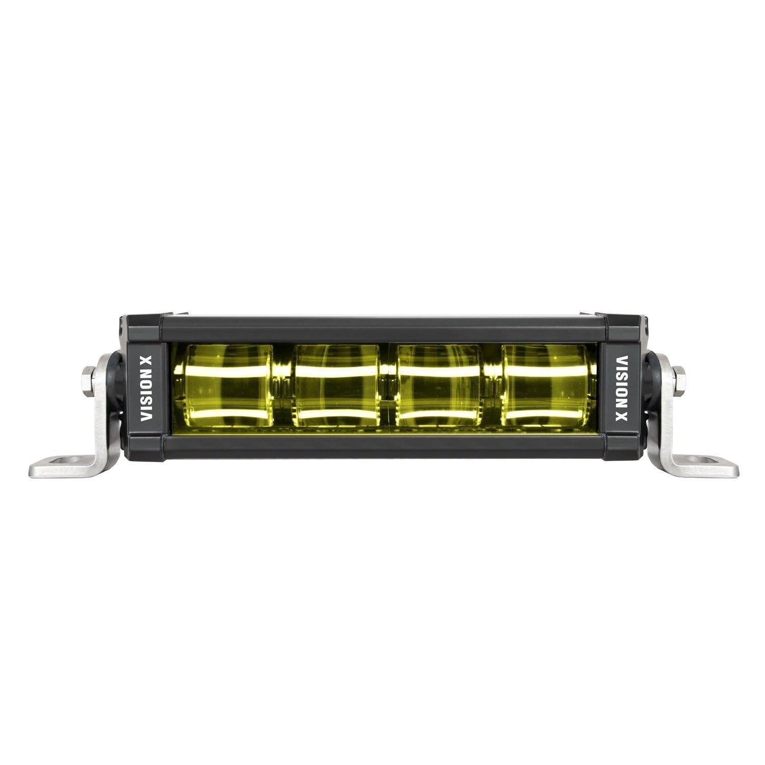 Vision X Lighting 8" Auxiliary Fog Light XPL SAE J-583 BAR 6 LED Selective Yellow Including END Mount and Harness