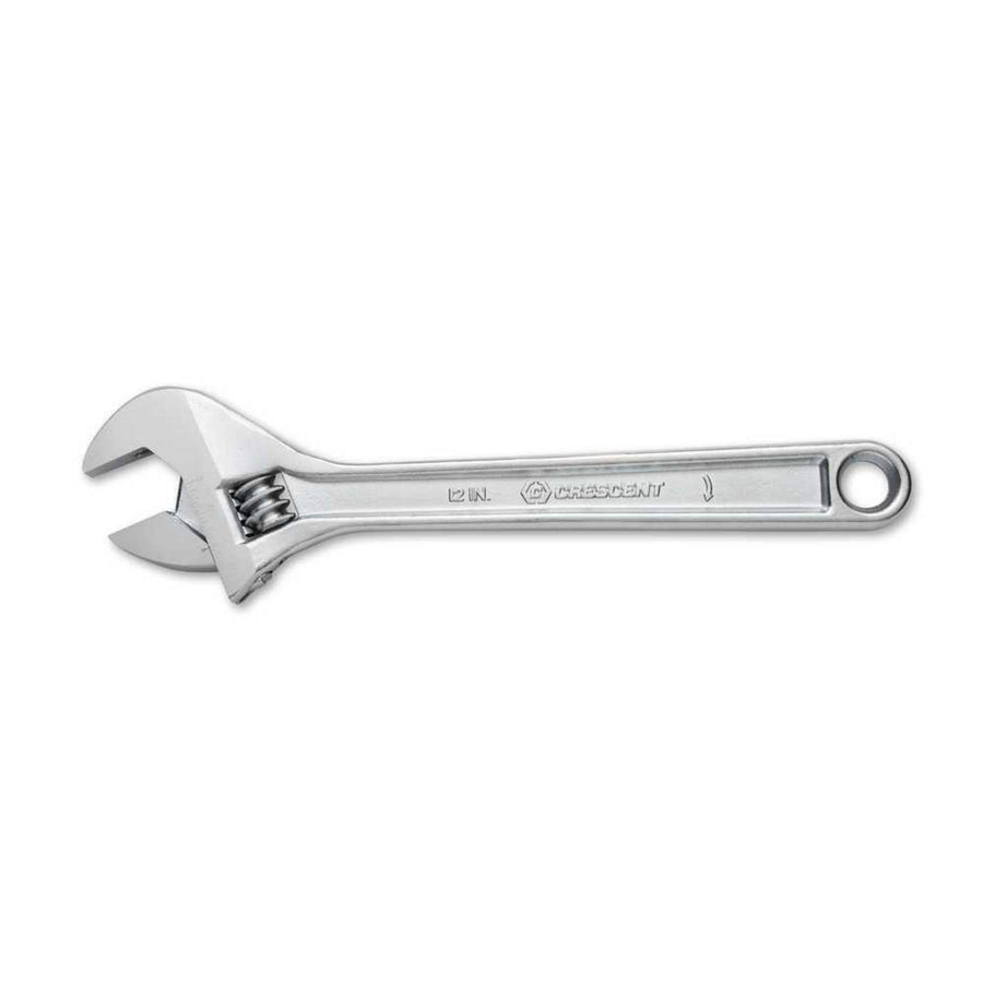 12" Crescent Adjustable Wrench - Boxed - Mechanical & Plumbing Wrenches - With Larger Knurl & Hex Jaw - Chrome Plated to Resist Rust & Corrosion - Reduces Fatigue - Mechanic Hand Tool - AC212BK