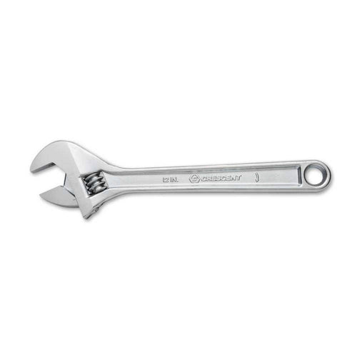 12" Crescent Adjustable Wrench - Boxed - Mechanical & Plumbing Wrenches - With Larger Knurl & Hex Jaw - Chrome Plated to Resist Rust & Corrosion - Reduces Fatigue - Mechanic Hand Tool - AC212BK