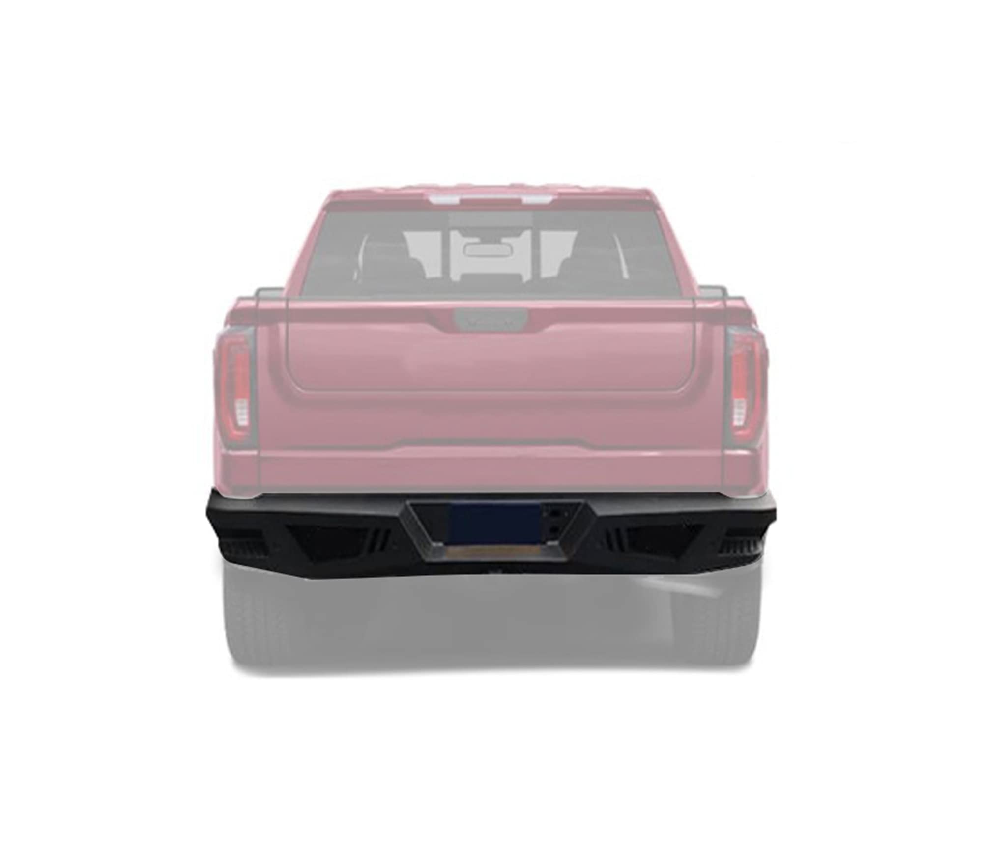Super Heavy Duty Black Horse Armour Rear Bumper Matte Black Compatible with 19-24 Silverado 1500|22 Silverado 1500 LTD|20-23 Silverado 2500 HD|20-23 Silverado 3500 HD|19-24 Sierra 1500-ARB-SI19