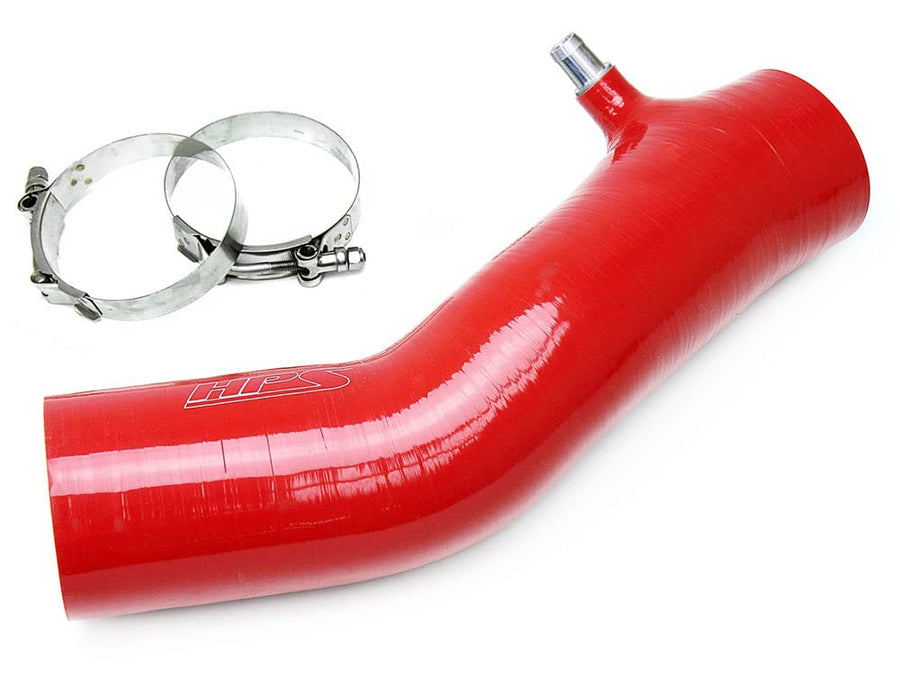 Red HPS Performance Silicone Air Intake Hose Kit Post MAF Tube, 57-1600-RED