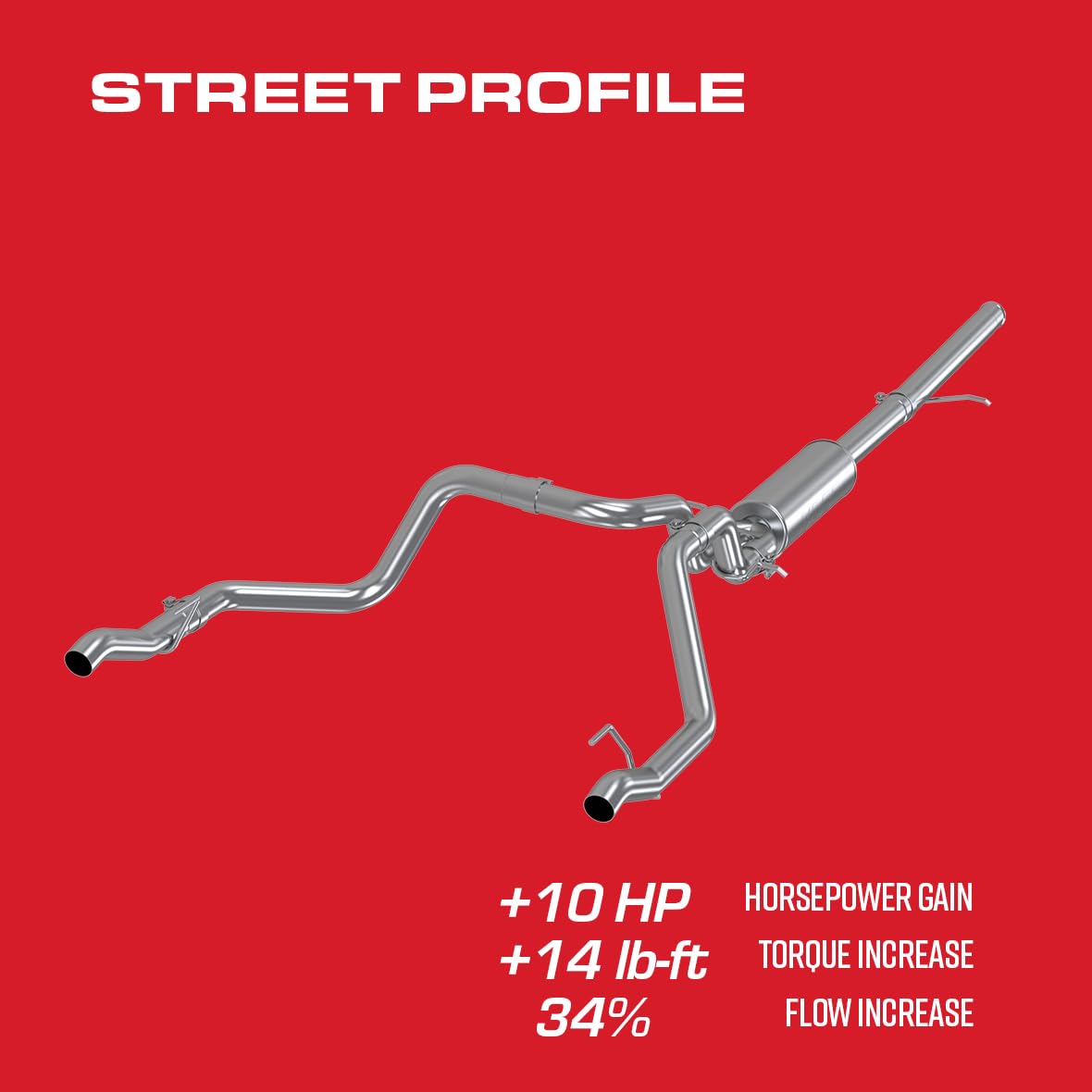 2.5" MBRP Cat Back, Dual Rear Exhaust System S5085AL (Aluminized Steel)