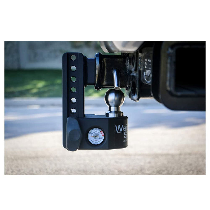 Weigh Safe Drop Steel Hitch - Adjustable Trailer Hitch with Ball Mount - Designed for 2.5" Receivers - Includes 2 Tow Balls - 8" Drop Hitch, 22,000 lbs GTW, 2-Piece Lock Set