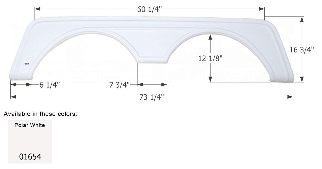 Fender Skirt ICON, Tandem, Newmar, FS784, Polar White