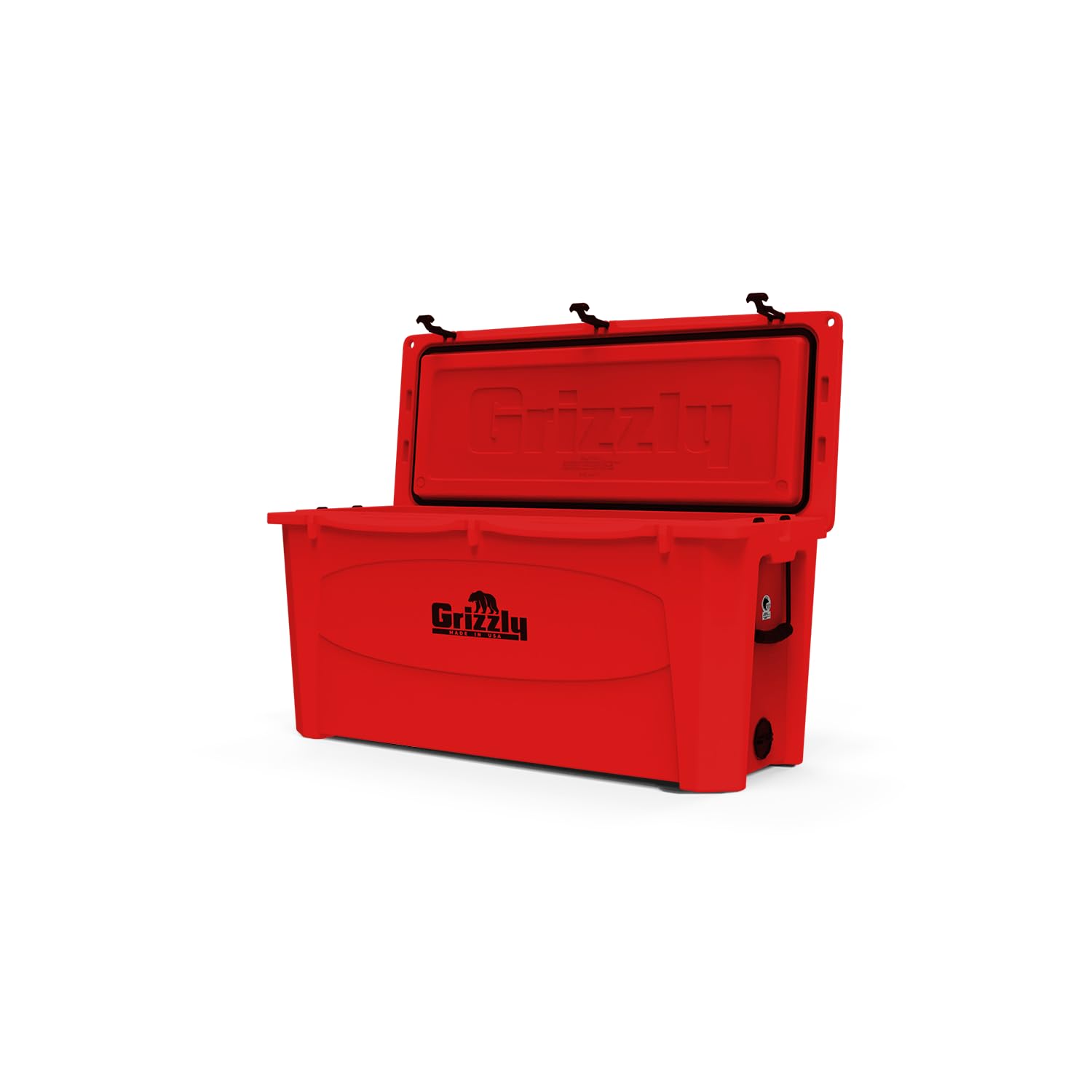 165 Cooler Grizzly | 165 qt Ice Chest Durable Rotomolded Insulated | Made in USA | Warranty for Life | for Beach Boat Camping Fishing Hunting | G165 | Red