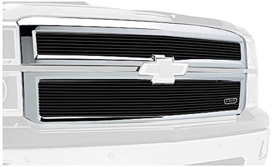 2014-2015 Silverado 1500 T-Rex Grilles Billet Grille, Black, 2 Pc, Replacement - PN #20121B