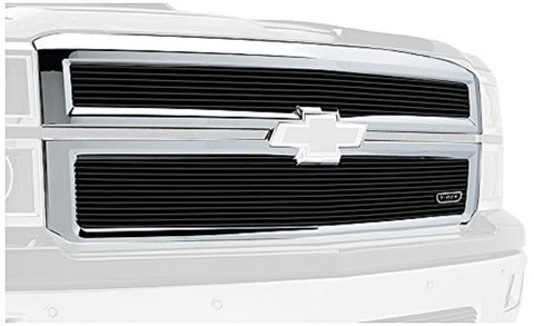 2014-2015 Silverado 1500 T-Rex Grilles Billet Grille, Black, 2 Pc, Replacement - PN #20121B