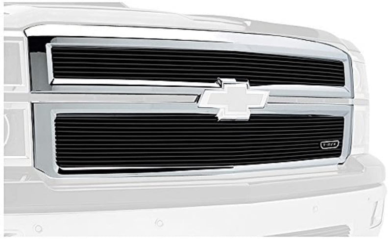 2014-2015 Silverado 1500 T-Rex Grilles Billet Grille, Black, 2 Pc, Replacement - PN #20121B